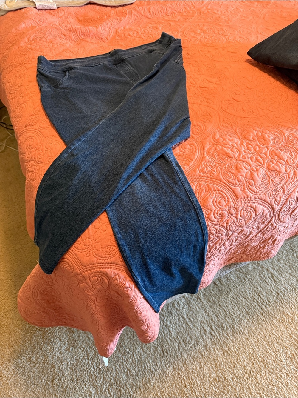 Women's Dark Blue Knit Pencil Skirt